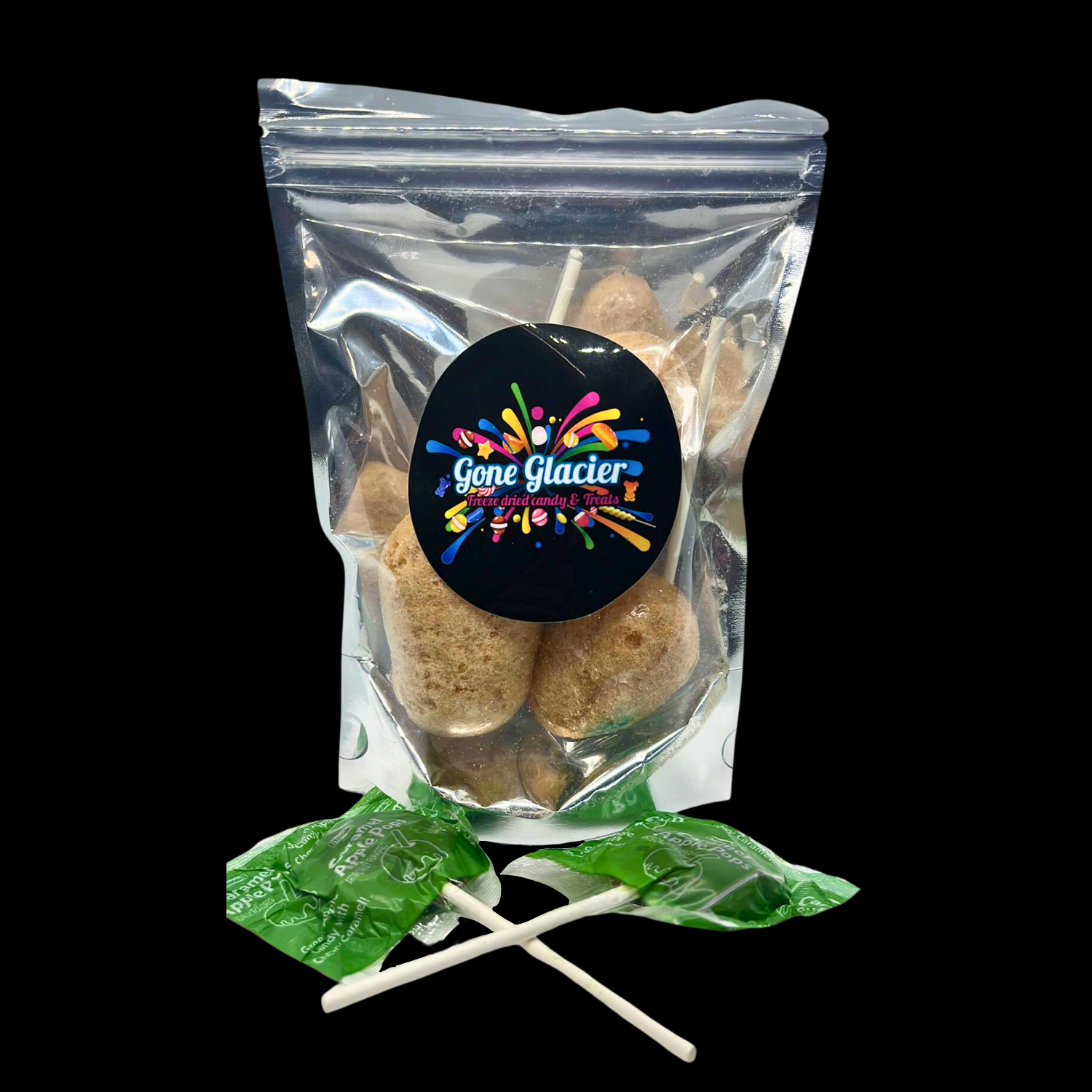 Green Apple Caramel Pops Gone Glacier